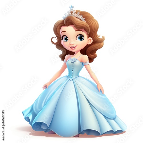 Little Girl in Dress With Tiara