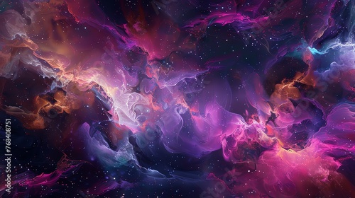 abstract background of the cosmic nebula universe full of colors