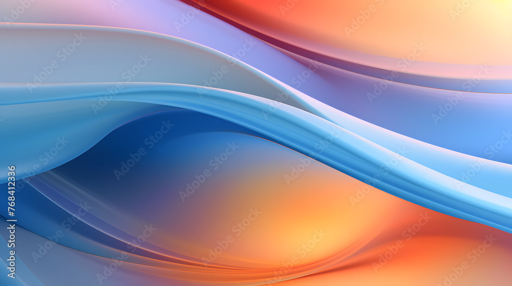 Digital technology blue orange gradient abstract graphic poster web page PPT background with generative