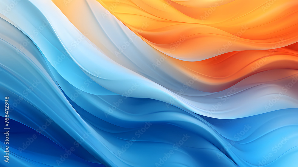 Fototapeta premium Digital technology blue orange gradient abstract graphic poster web page PPT background with generative