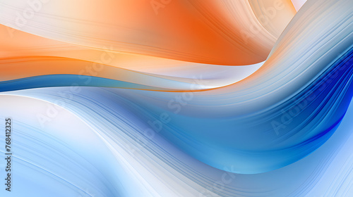 Digital technology blue orange gradient abstract graphic poster web page PPT background with generative