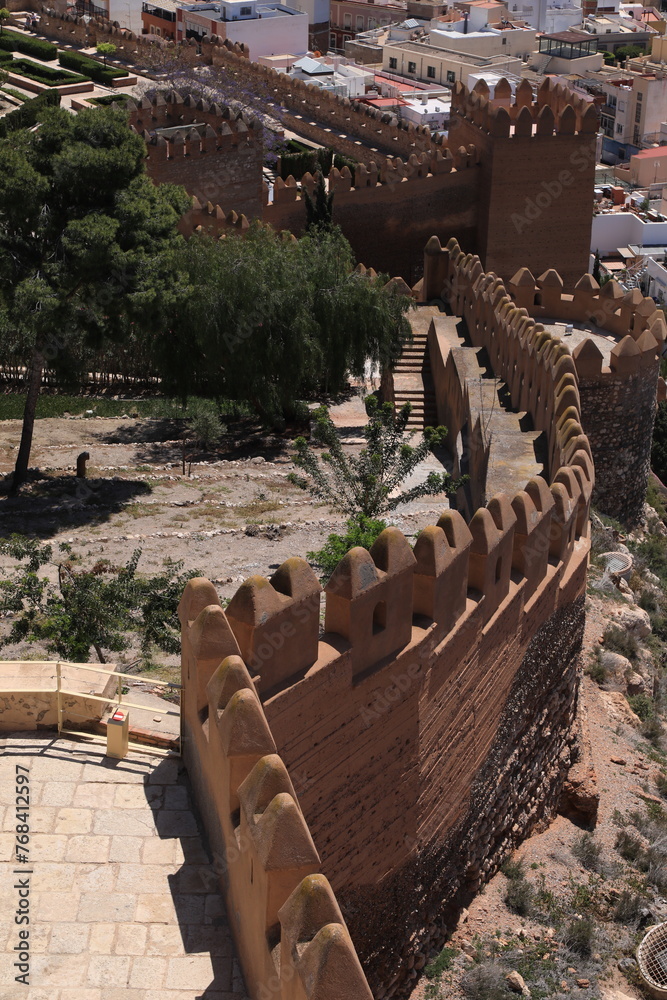 wall iof fortress in almeria, spain