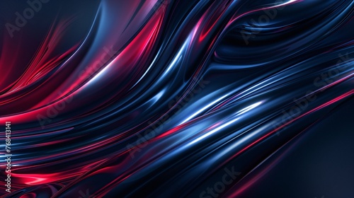Futuristic Fusion: A Blend of Red and Blue in a Stunning Abstract Generative AI