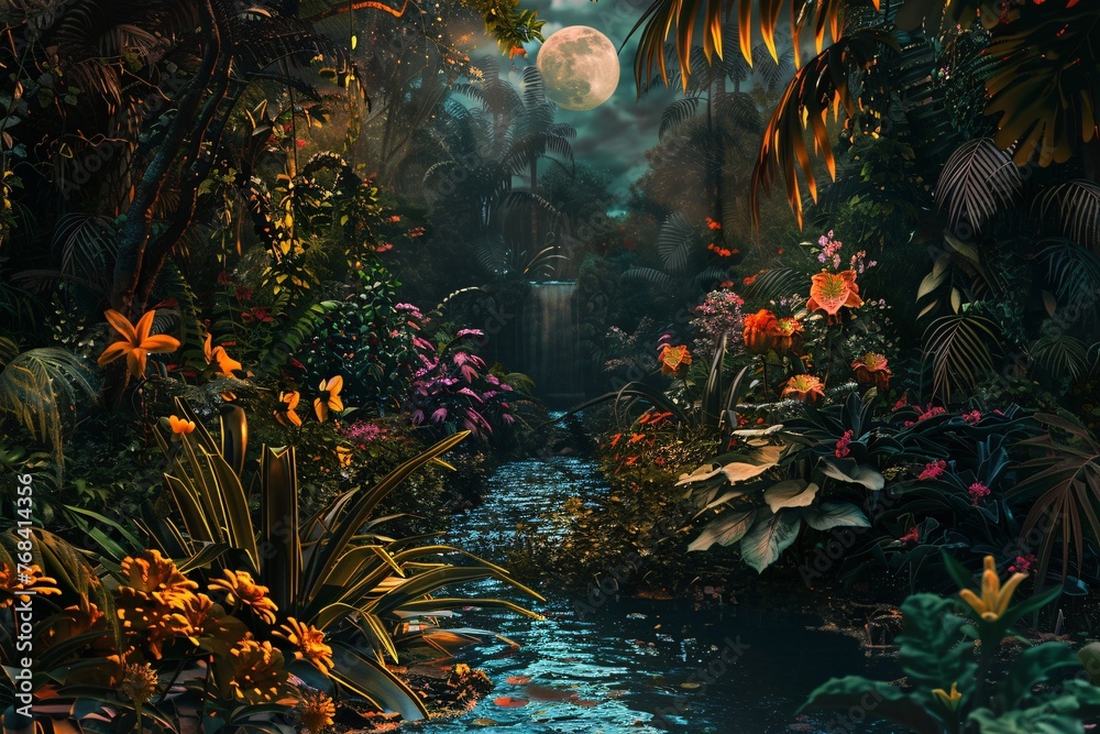 Obraz premium underwater scene with coral reef