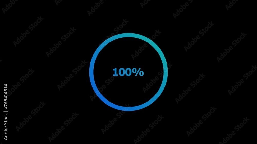 100 percent number circle loading icon pie chart diagrams modern animation design. 100 percent number circle loading icon pie chart diagrams modern animation design.