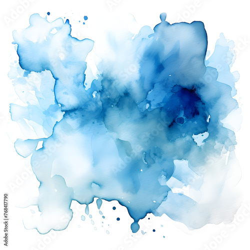 Plain light blue watercolor stain. Dirty Light Grunge. Paper Soft Texture. Abstract Bokeh Plain. Blue Abstract Brush. Sea Pale Plain Draw. Abstract Light Canvas, on white and transparent background.
