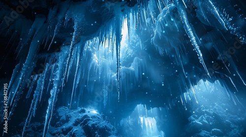 Ice Cave Adventure Generative AI