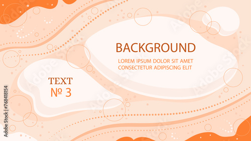 Light cream abstract background design with circles and lines. Template wallpaper or banner with a lot of detail abstract shapes circles wave and dots with space for text. Vector illustration 