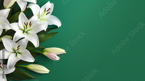 Beautiful lilies on the background