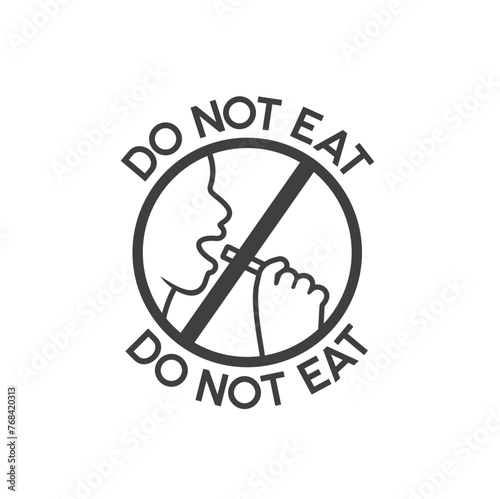 do not eat symbol, do not eat sign, vector art.