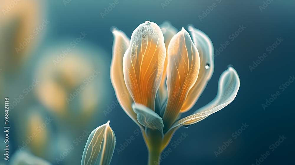 Flower buds gradually unfold background Flower buds gradually unfold background