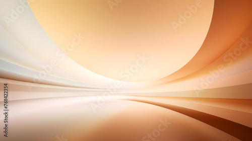 Digital gradient brown beige white glass geometric horizontal version poster web page PPT background with generative