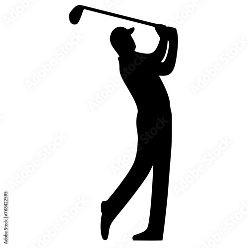 golf player silhouette Generative AI