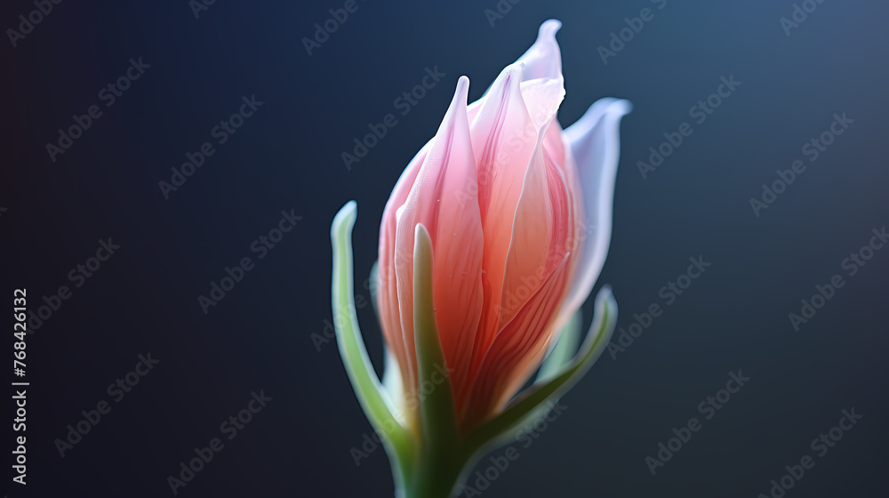 The delicate flower buds and dewdrops on the petals herald the prelude to blooming.