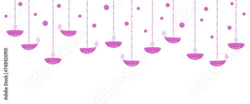 Diwali Candles Background. Vesak element vector eps 10