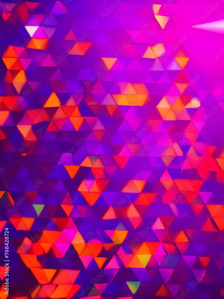 colorful lines of light connected by dots of light and forming triangles and pentagons