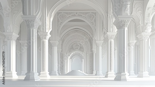 White podium palace architecture background wallpaper