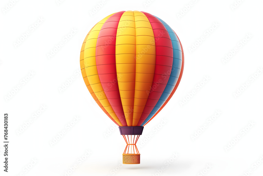 Fototapeta premium Multicolored rainbow balloon isolated on a white background