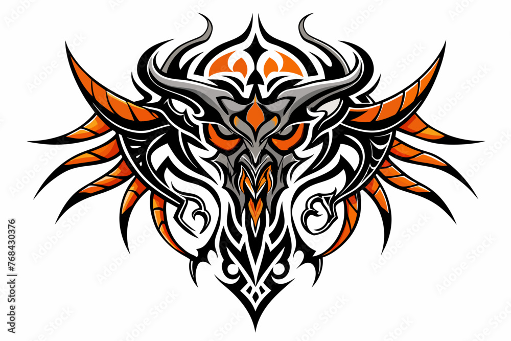 Tattoo design with white background.