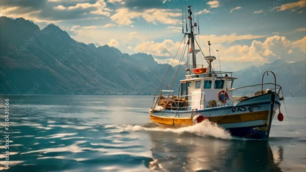 video fishing boat in the middle of the sea video fishing boat in the middle of the sea