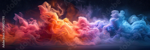 A vibrant background with swirling colors, representing the dynamic energy of an emotional storm. The flames and smoke create a dramatic contrast against deep blues or purples. Created with AI