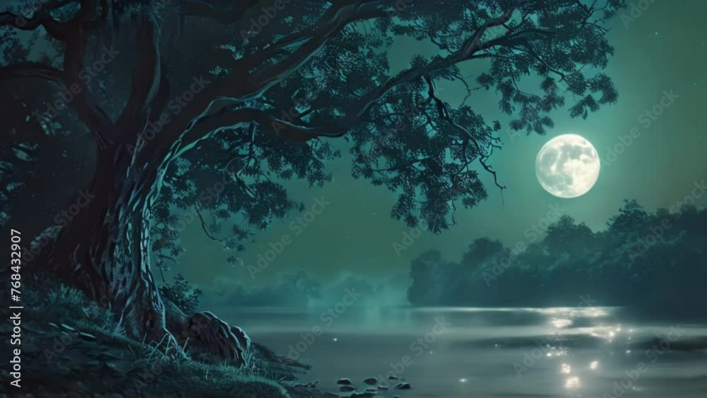 video calm river at night video calm river at night
