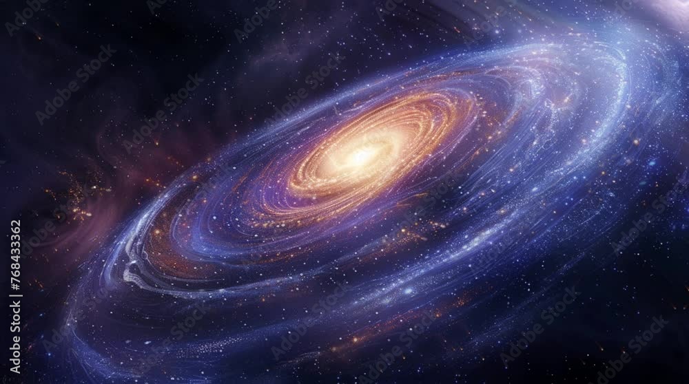 銀河の輝き、宇宙のループ動画