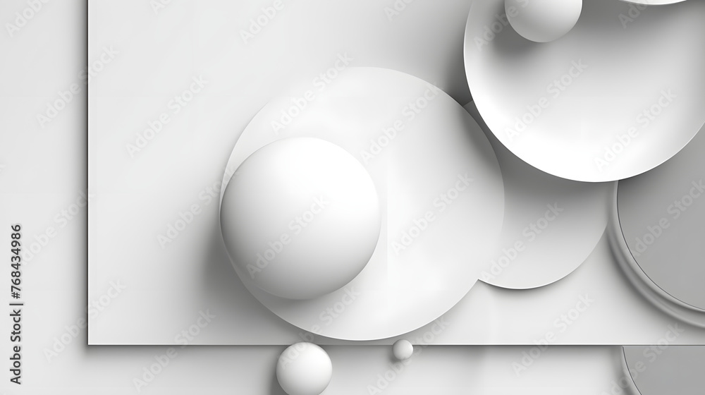 Digital technology white geometric abstract graphics poster web page PPT background with generative