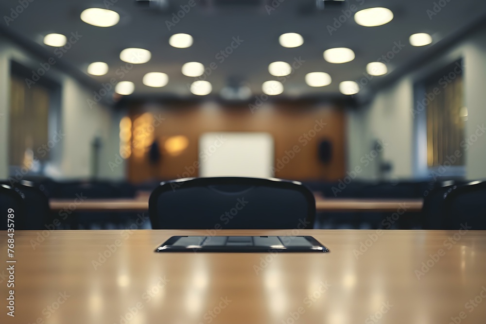 Blurred university classroom with empty chairs and tables no students present. Concept Abstract Education, Empty Classrooms, University Campus, Academic Spaces, Educational Environment Blurred university classroom with empty chairs and tables no students present. Concept Abstract Education, Empty Classrooms, University Campus, Academic Spaces, Educational Environment