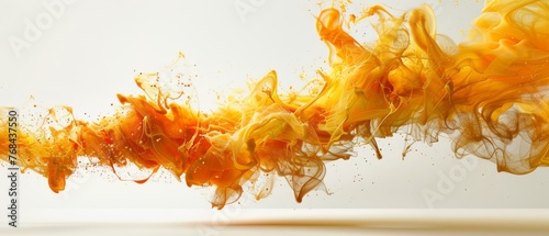  An orange-yellow ink combo streaks through the air