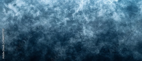  A blue and black background with some clouds in the image's center, or a black background with clouds in the middle of the image