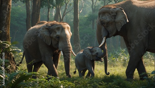 elephants in the zoo