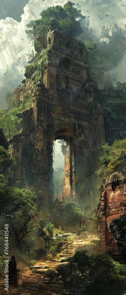 Ancient ruins where spirits of the past linger