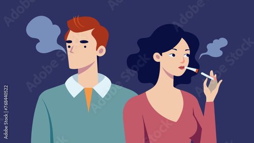 smoking man vector illustration