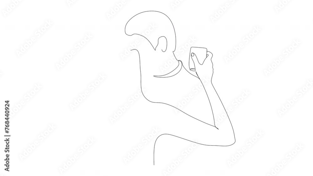 Linear drawing of a woman and a man. Hugs of a young couple, lovers, woman and man. Scribble. Romantic.