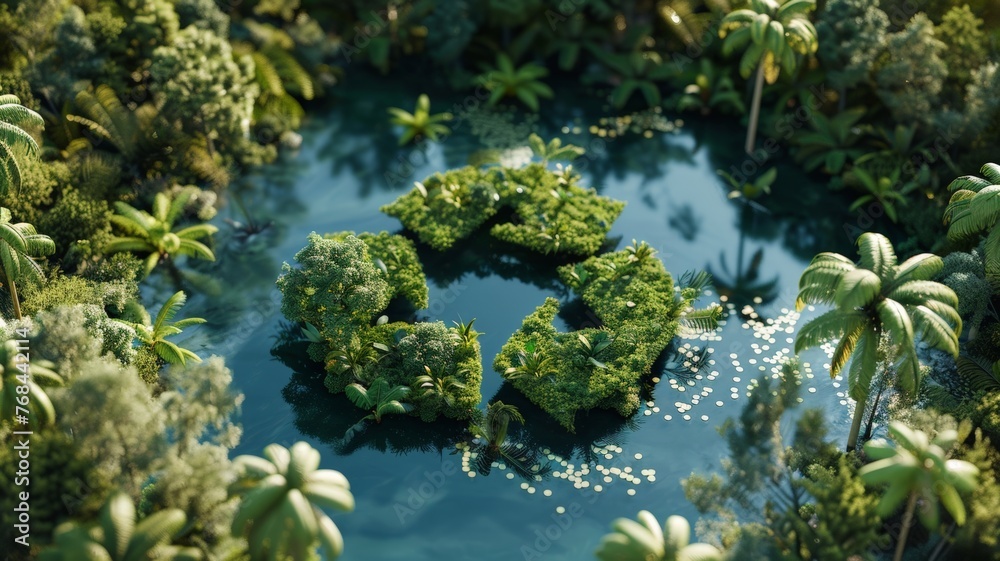 Fototapeta premium The ecological call for recycling and reuse. World Environment Day. World day against drought and drought problems.