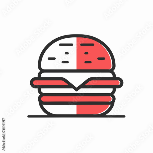 burger with ribbon