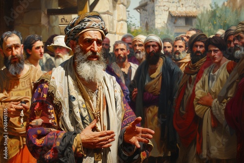 Portrait of pharisee, biblical character.