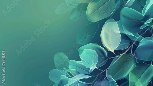 Digital background with eucalyptus leaves.