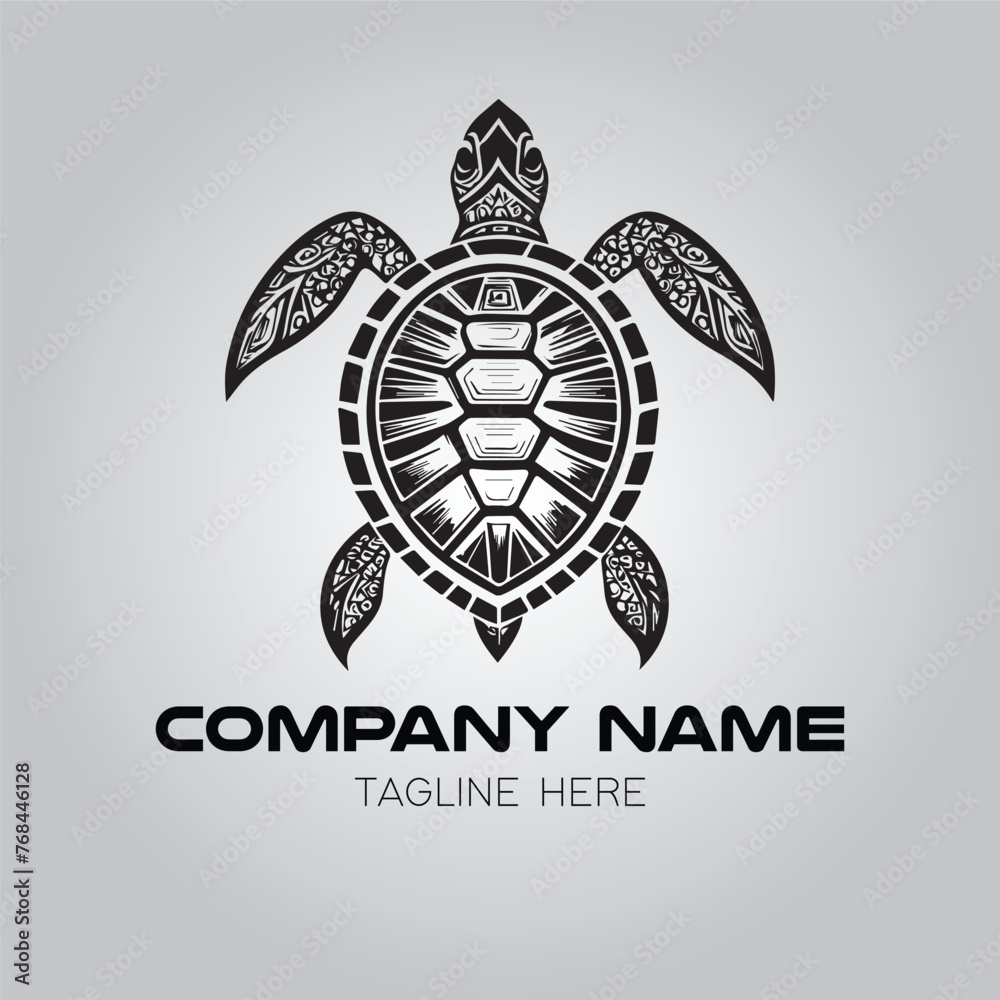 Turtle logo company design vector image on the white background Turtle logo company design vector image on the white background