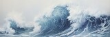 Majestic ocean waves exhibiting raw power and natural beauty, perfect for copy space