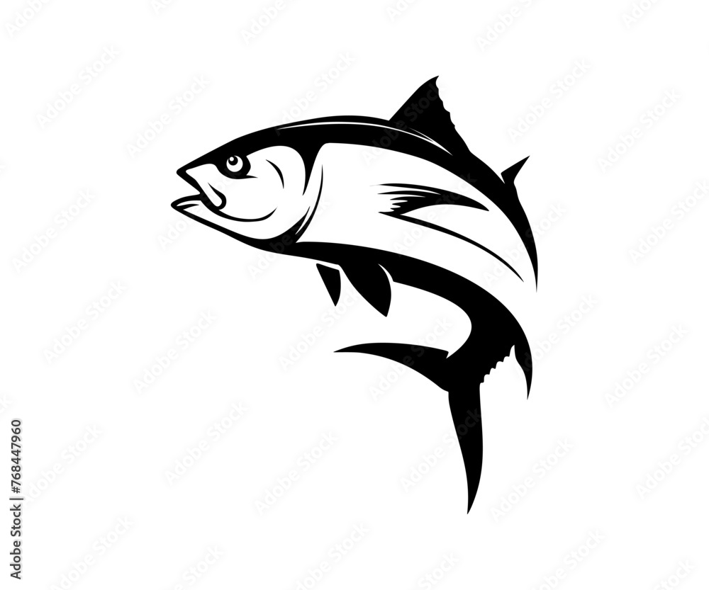 Majestic Tuna: Dynamic Vector Illustration of Ocean's Apex Predator Majestic Tuna: Dynamic Vector Illustration of Ocean's Apex Predator
