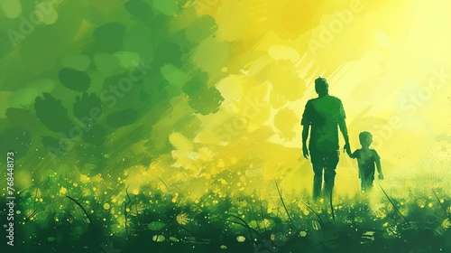 Green Father day oriented background.