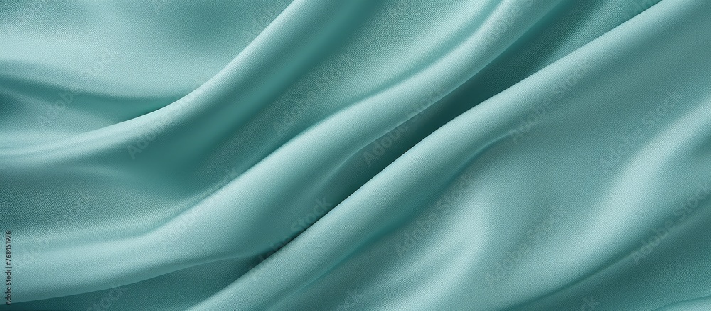 Fototapeta premium Detail of a blue cloth featuring an intricate and elongated pattern, suitable for backgrounds or textures in design projects