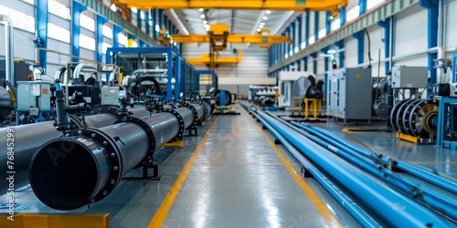 Large pipe in a factory