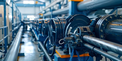 Large pipe in a factory