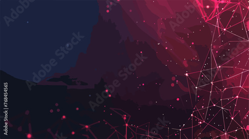 Abstract polygonal space low poly dark background 