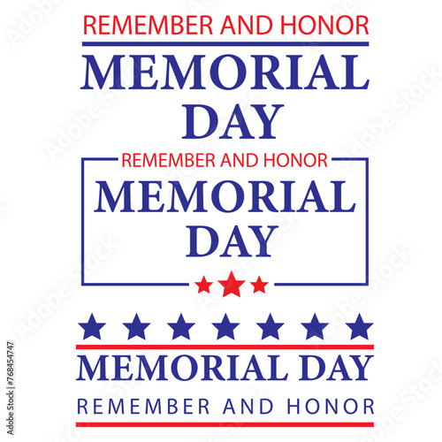 The label for memorial day holiday concept vector image.