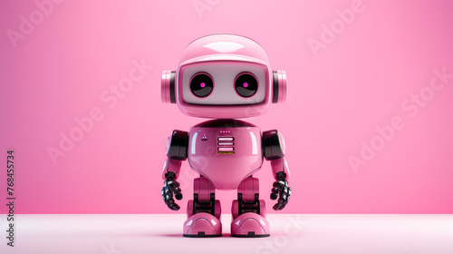 Pink robot on pink background © ALA