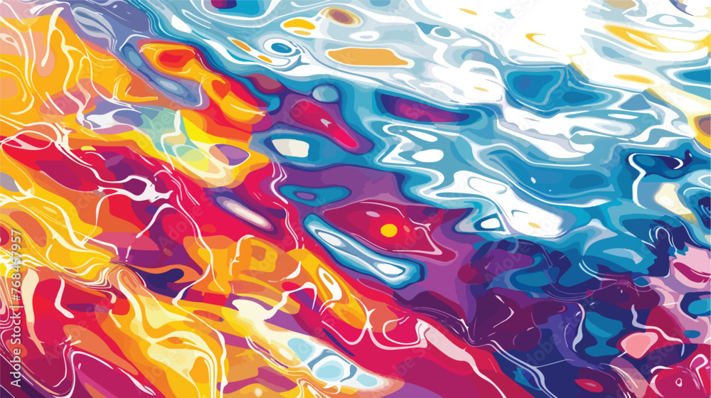 Bright colorful background abstract with reflection 